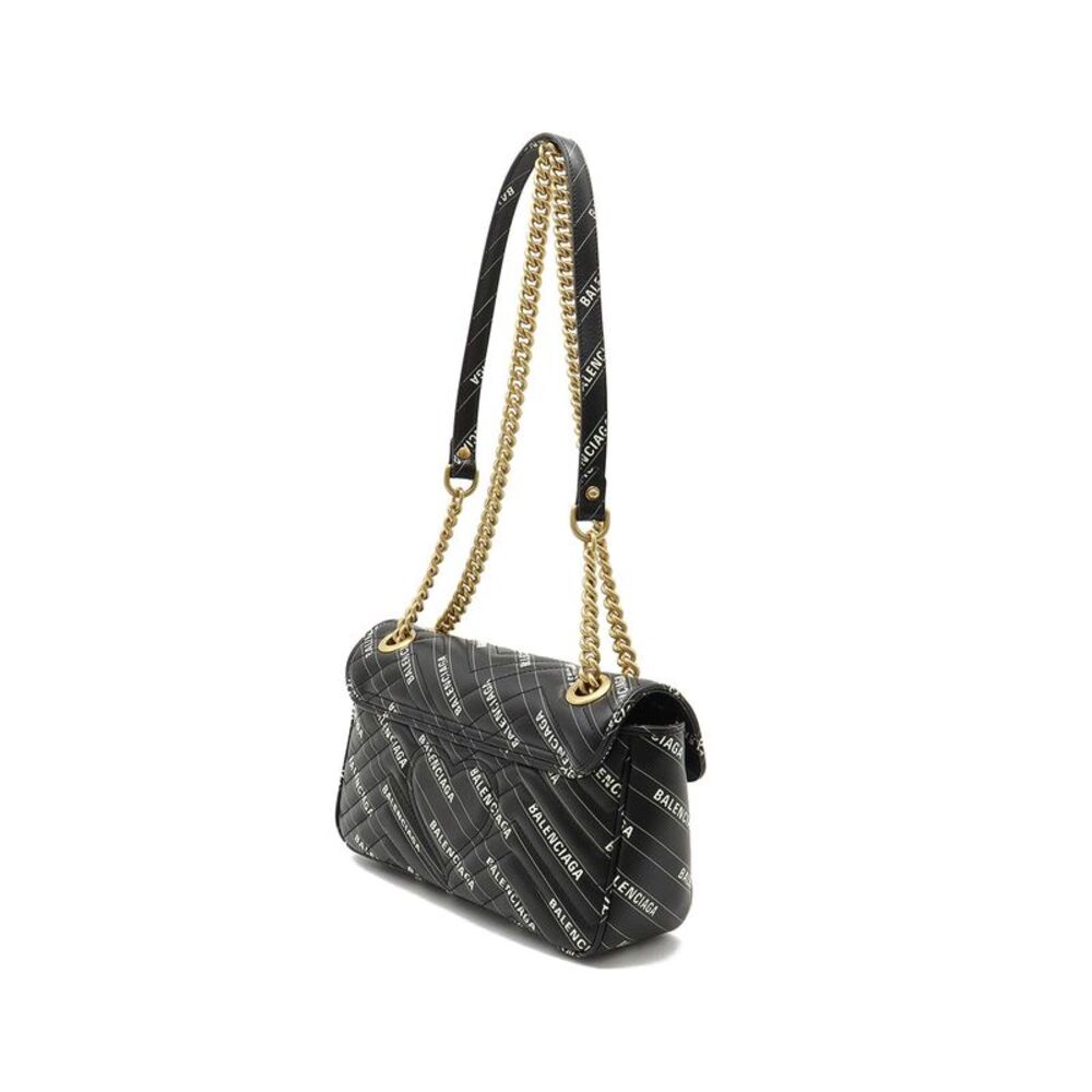 Pre Loved Tiffany & Co Balenciaga Hourglass XS Chain Bag Black Leather Crossbody - Picture 2 of 8